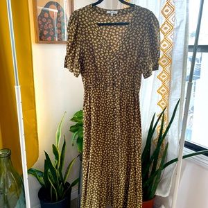 Madewell Button Cuff Midi Dress